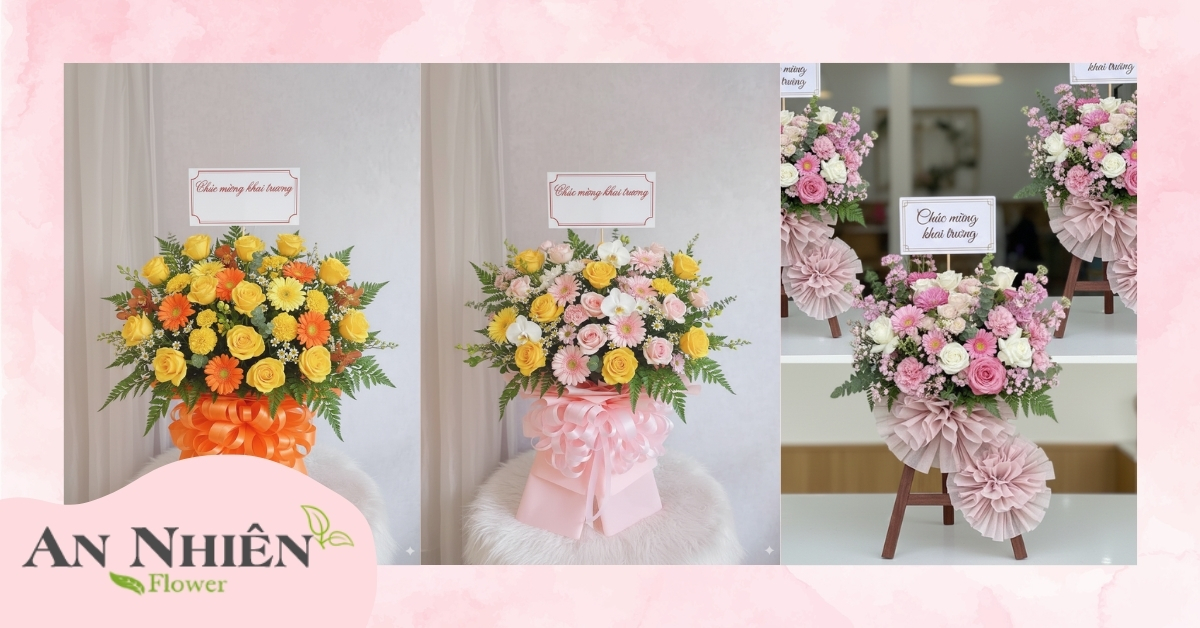 Kệ hoa khai trương mini