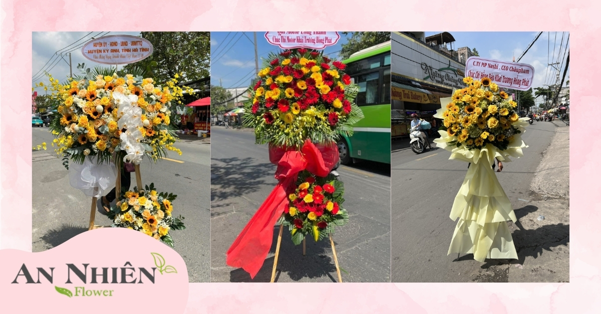 Kệ hoa khai trương hiện đại