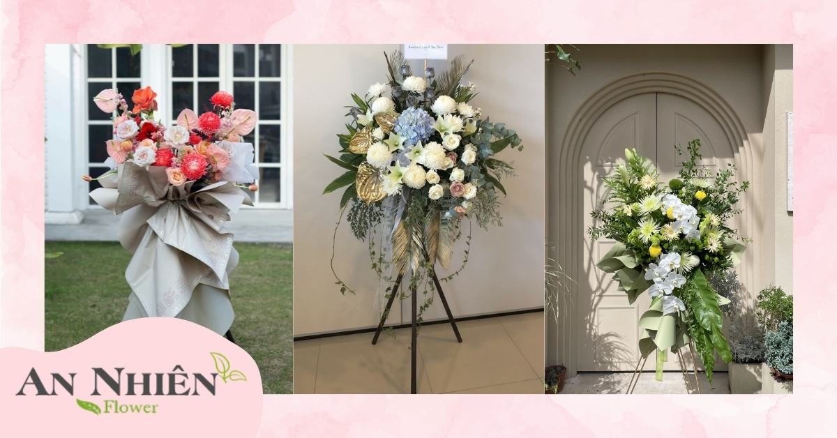 Lẵng hoa khai trương 1 tầng