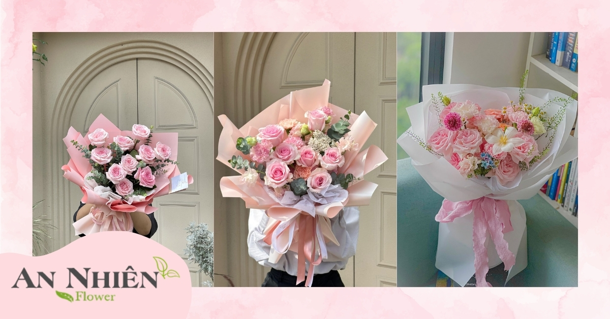 Hoa hồng Valentine màu hồng