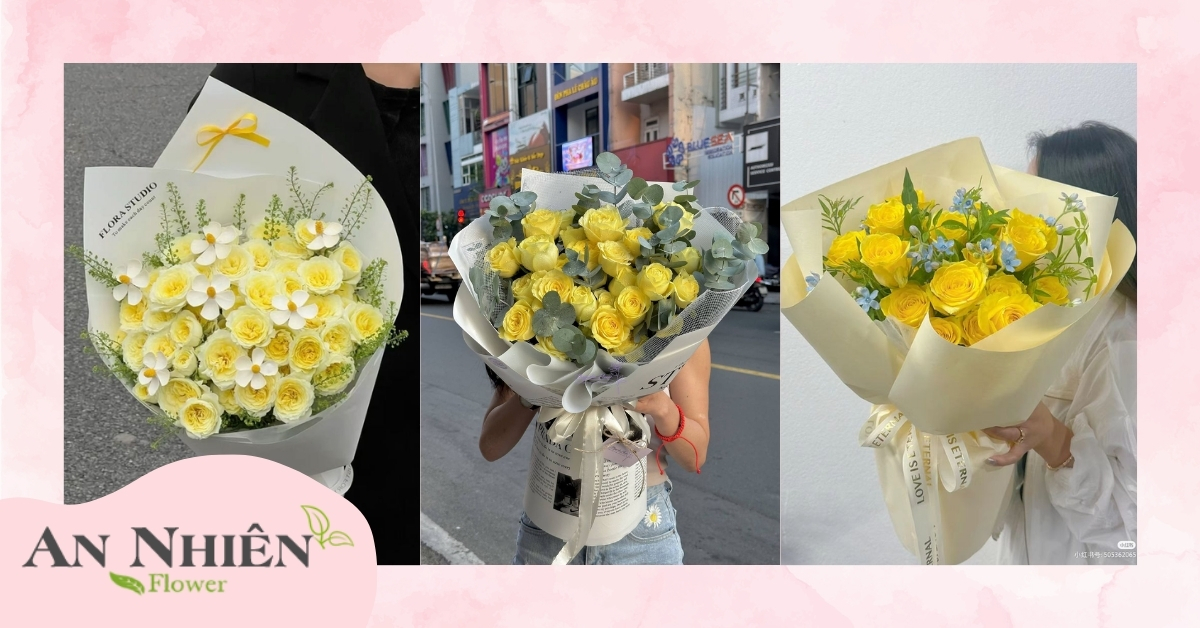 Hoa hồng Valentine màu vàng