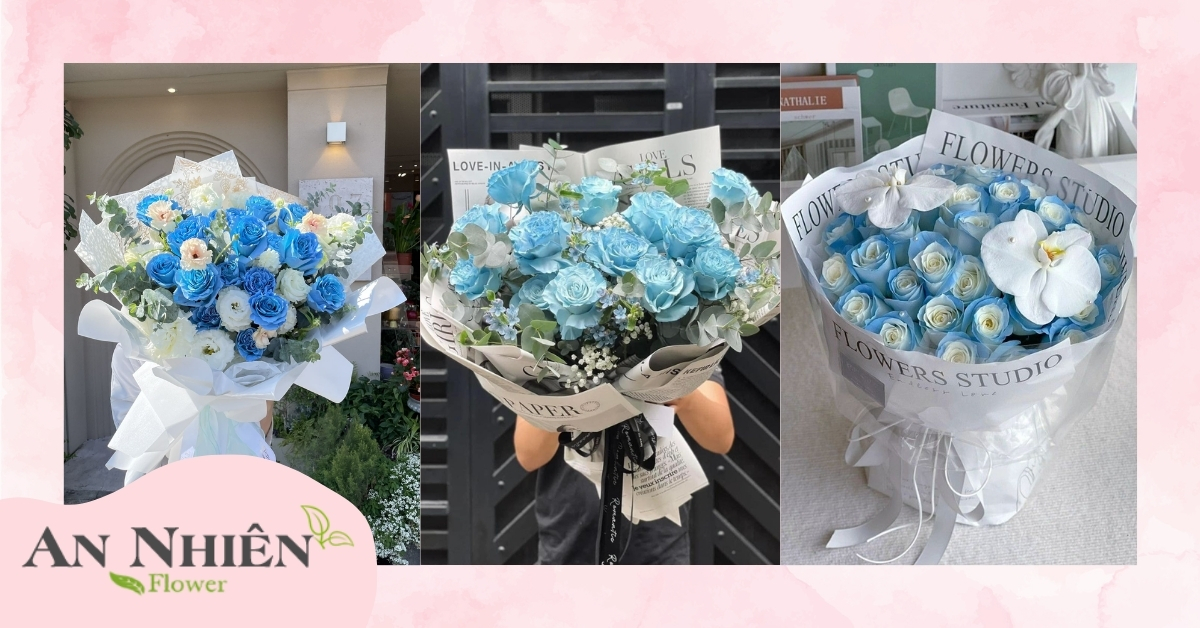 Hoa hồng Valentine màu xanh