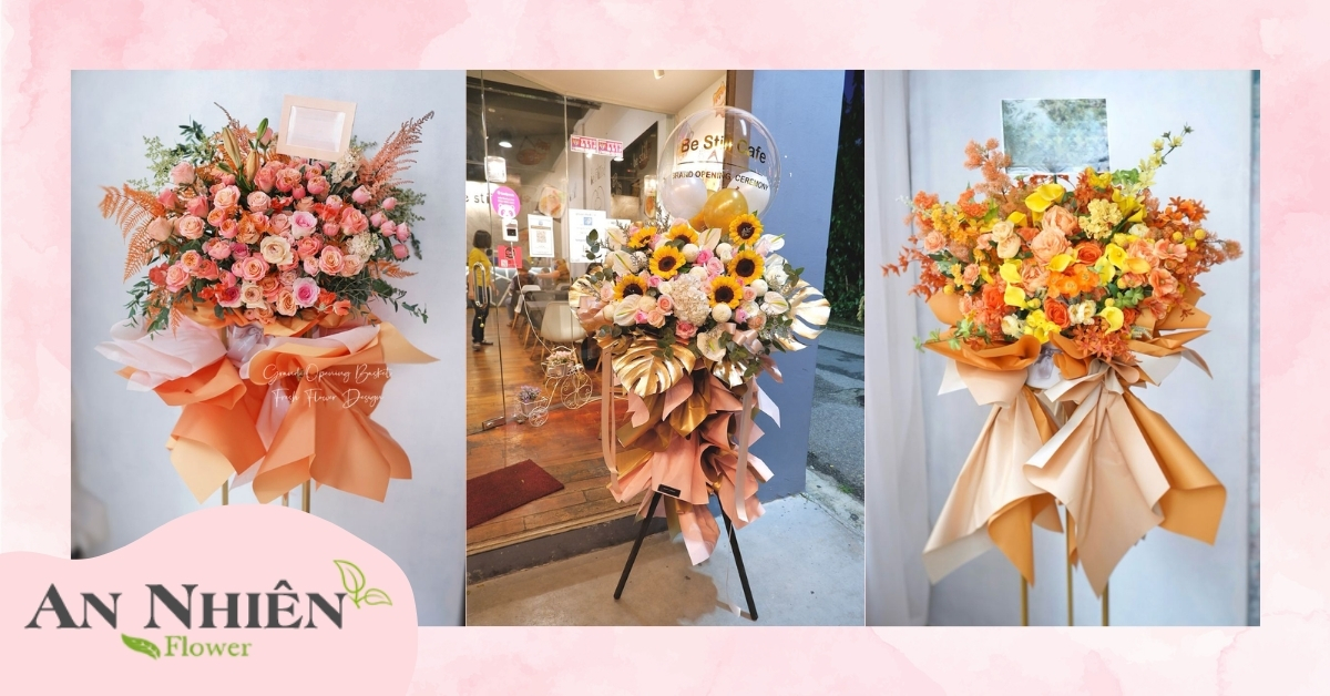 Kệ hoa khai trương 1 tầng sang trọng