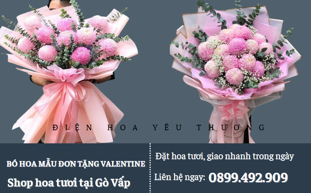Bó hoa mẫu đơn tặng Valentine