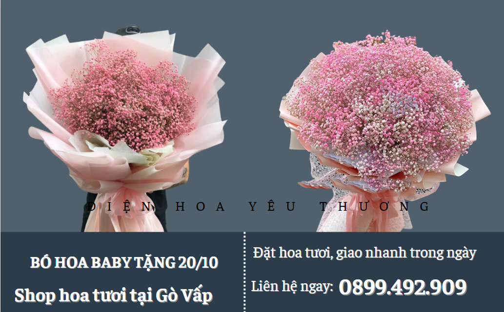 Bó hoa baby tặng 20/10