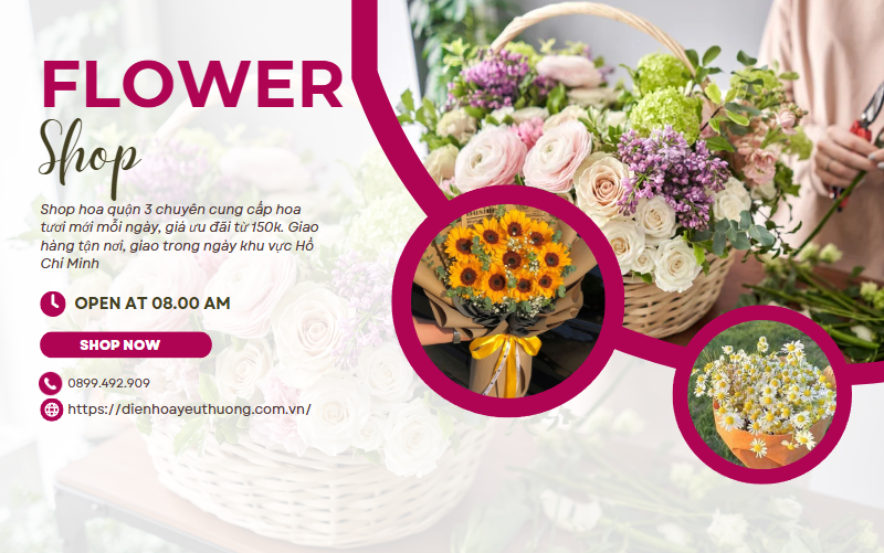 Shop hoa quận 3