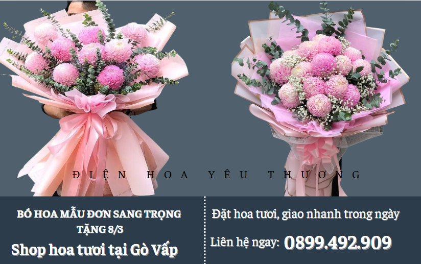 Bó hoa mẫu đơn sang trọng tặng ngày 8/3
