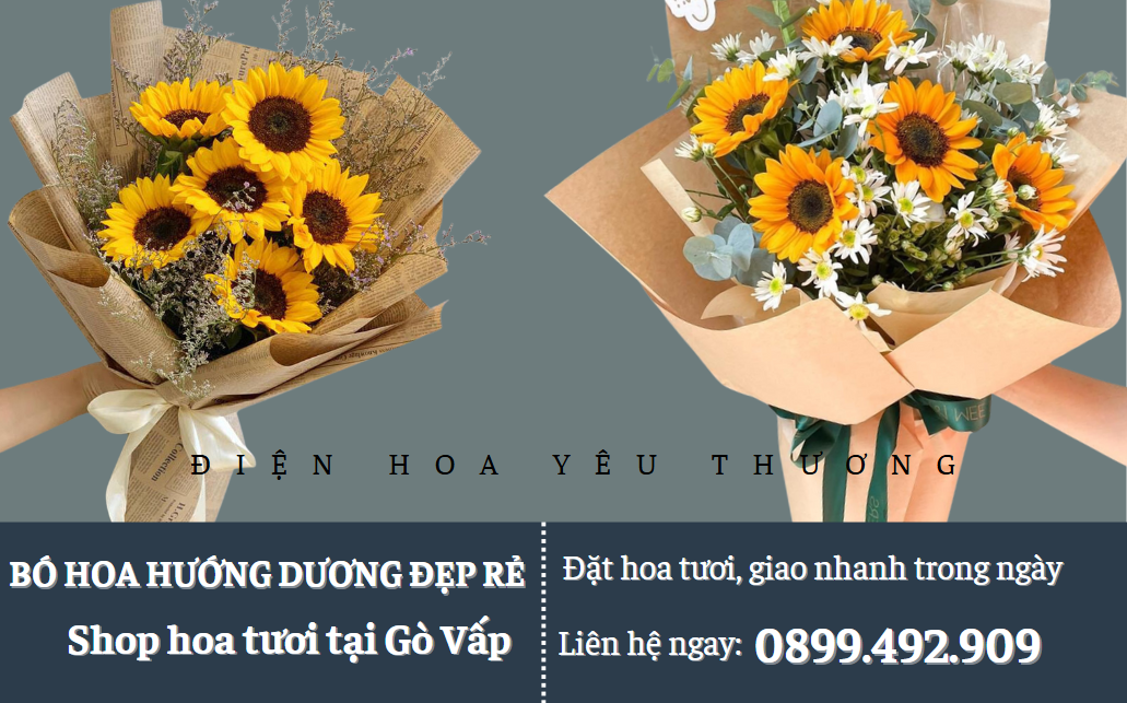 Bó hoa hướng dương giá rẻ