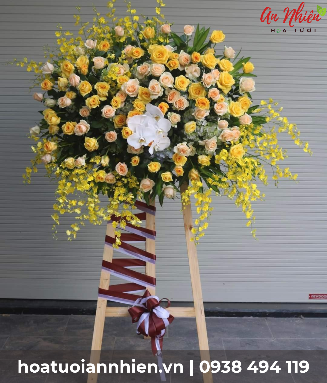 kệ hoa khai trương 1 tầng