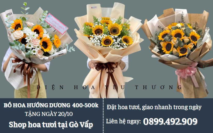 Bó hoa hướng dương 400-500k tặng ngày 20/10