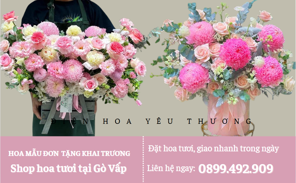 Bó hoa mẫu đơn tặng dịp khai trương