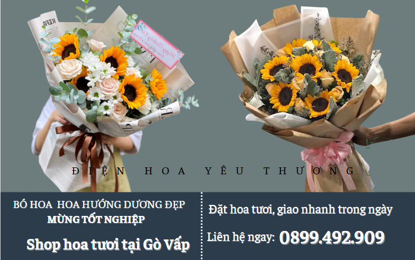 Bó hoa hướng dương mừng tốt nghiệp đẹp