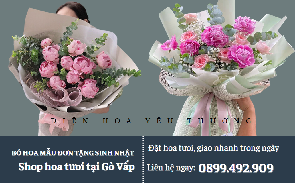 Bó hoa mẫu đơn tặng sinh nhật