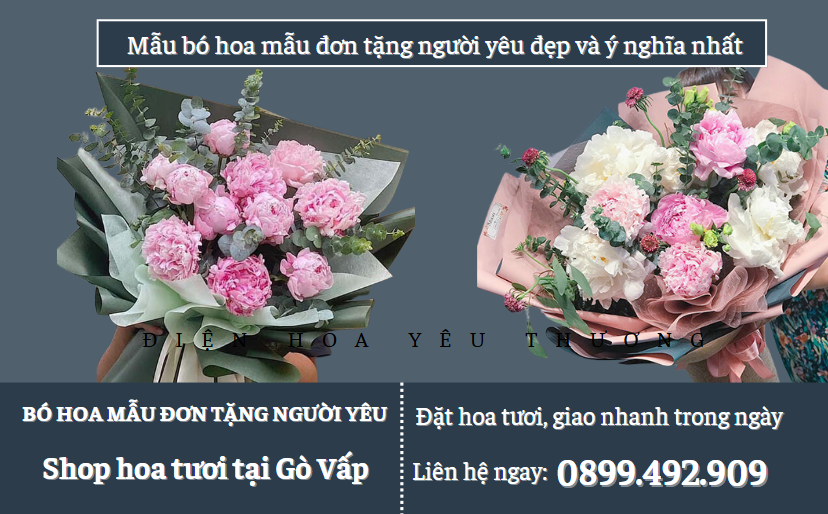 Mẫu bó hoa mẫu đơn tặng người yêu đẹp và ý nghĩa nhất