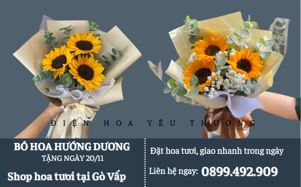 bó hoa hướng dương đẹp tặng ngày nhà giáo Việt Nam 20/11