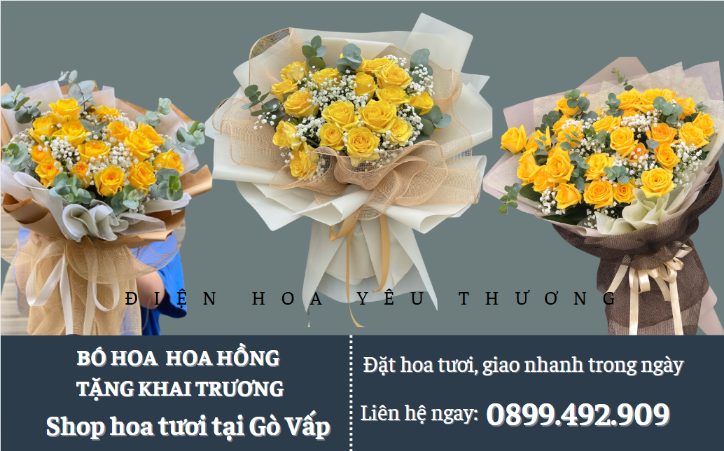 Lẵng hoa hồng khai trương