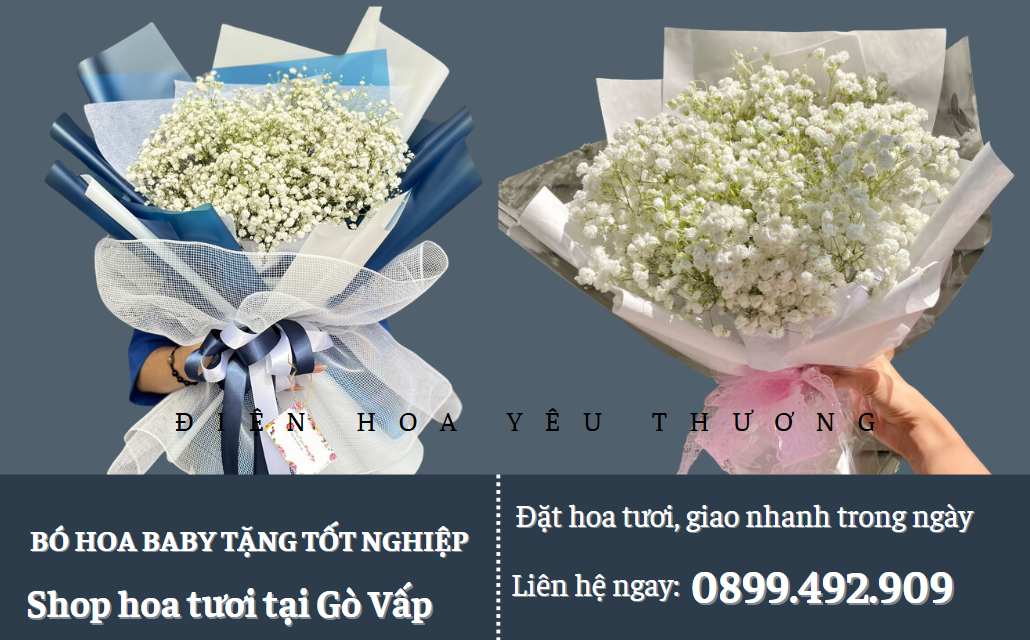 Bó hoa baby tặng Tốt nghiệp