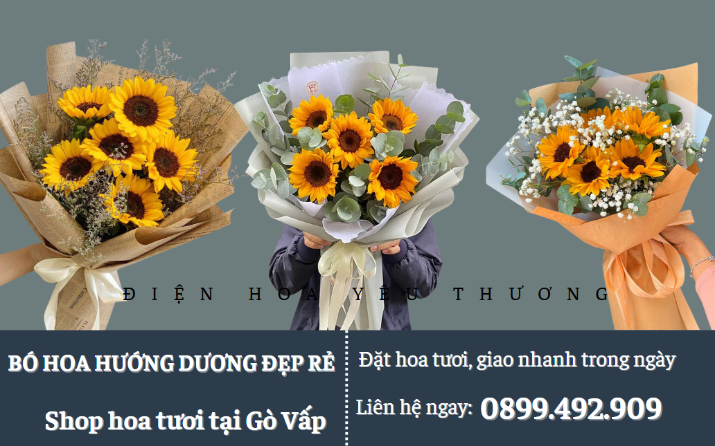 Các mẫu bó hoa hướng dương giá rẻ đẹp