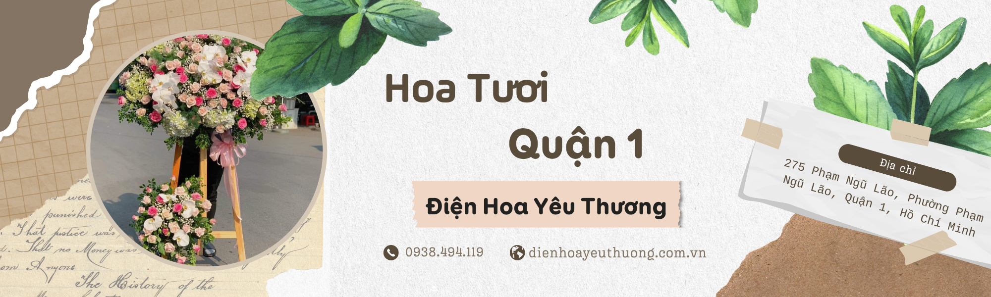 Shop hoa tươi quận 1