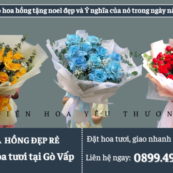 Bó hoa hồng tặng noel đẹp và Ý nghĩa của nó trong ngày này