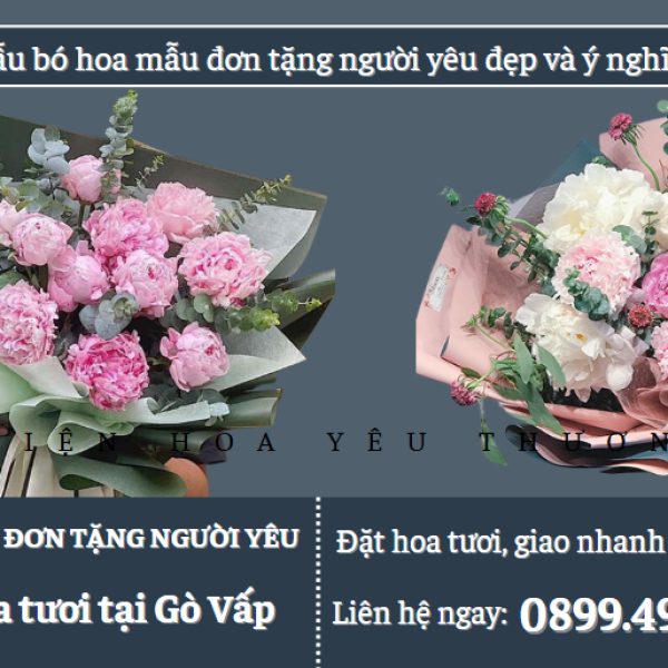 Mẫu bó hoa mẫu đơn tặng người yêu đẹp và ý nghĩa nhất
