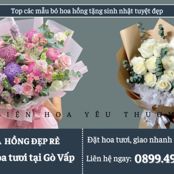 Top các mẫu bó hoa hồng tặng sinh nhật tuyệt đẹp