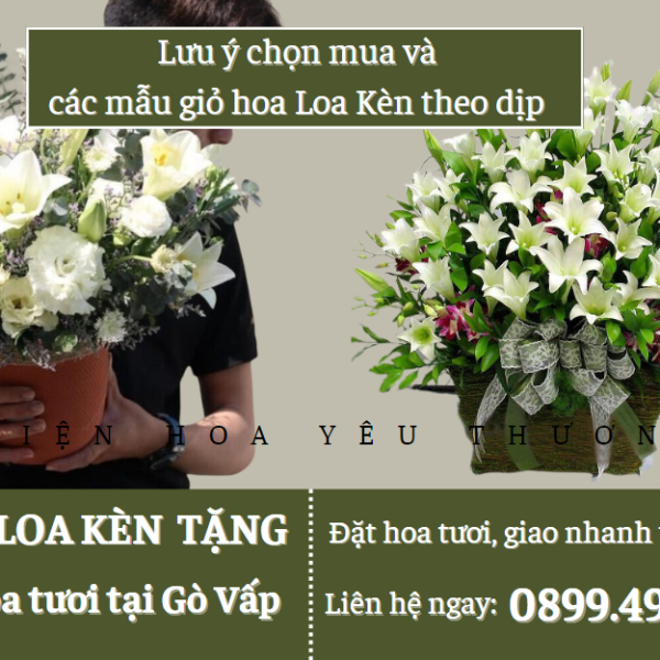 Lưu ý chọn mua và các mẫu giỏ hoa loa kèn theo dịp