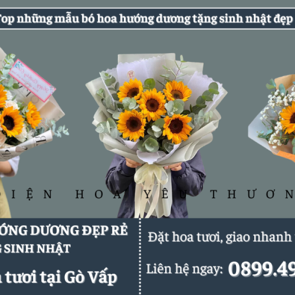 Top những mẫu bó hoa hướng dương tặng sinh nhật đẹp rẻ