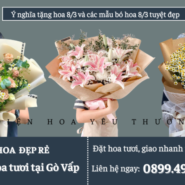Ý nghĩa tặng hoa 8/3 và các mẫu bó hoa 8/3 tuyệt đẹp