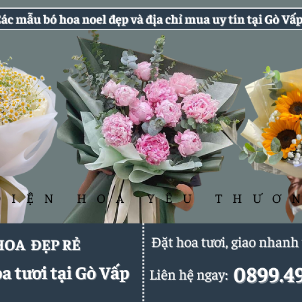 Các mẫu bó hoa noel đẹp và địa chỉ mua uy tín tại Gò Vấp