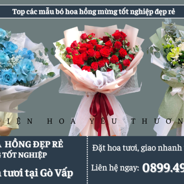 Top các mẫu bó hoa hồng mừng tốt nghiệp đẹp rẻ