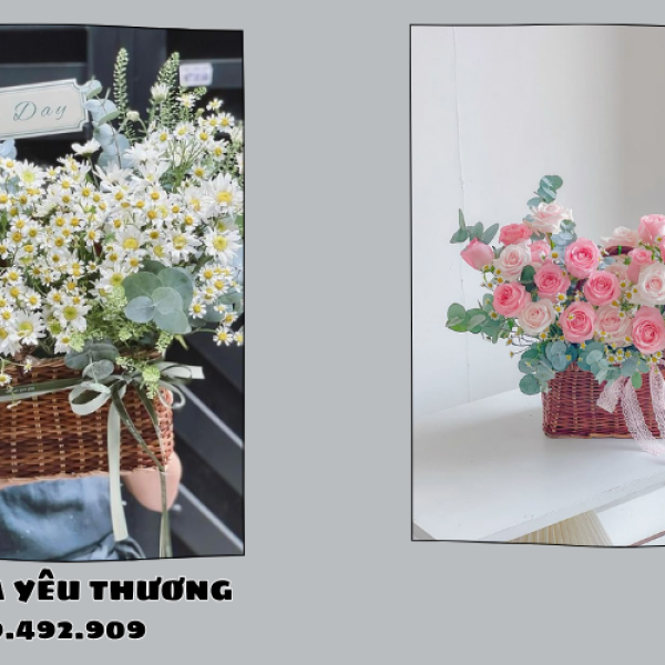 Hoa giỏ Gò Vấp – Gọn gàng, lịch sự, phù hợp mọi dịp