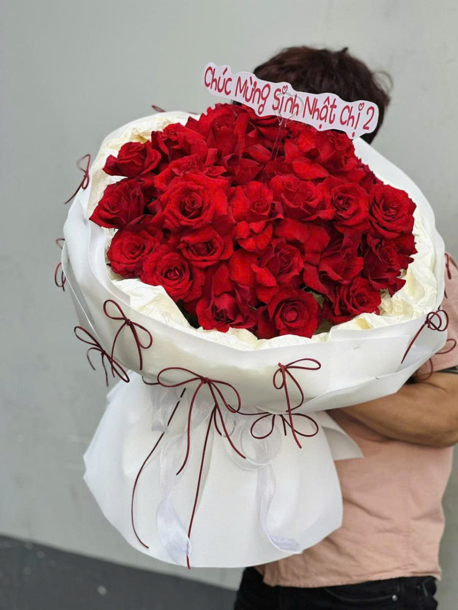 Bó hoa Hồng đỏ nhập