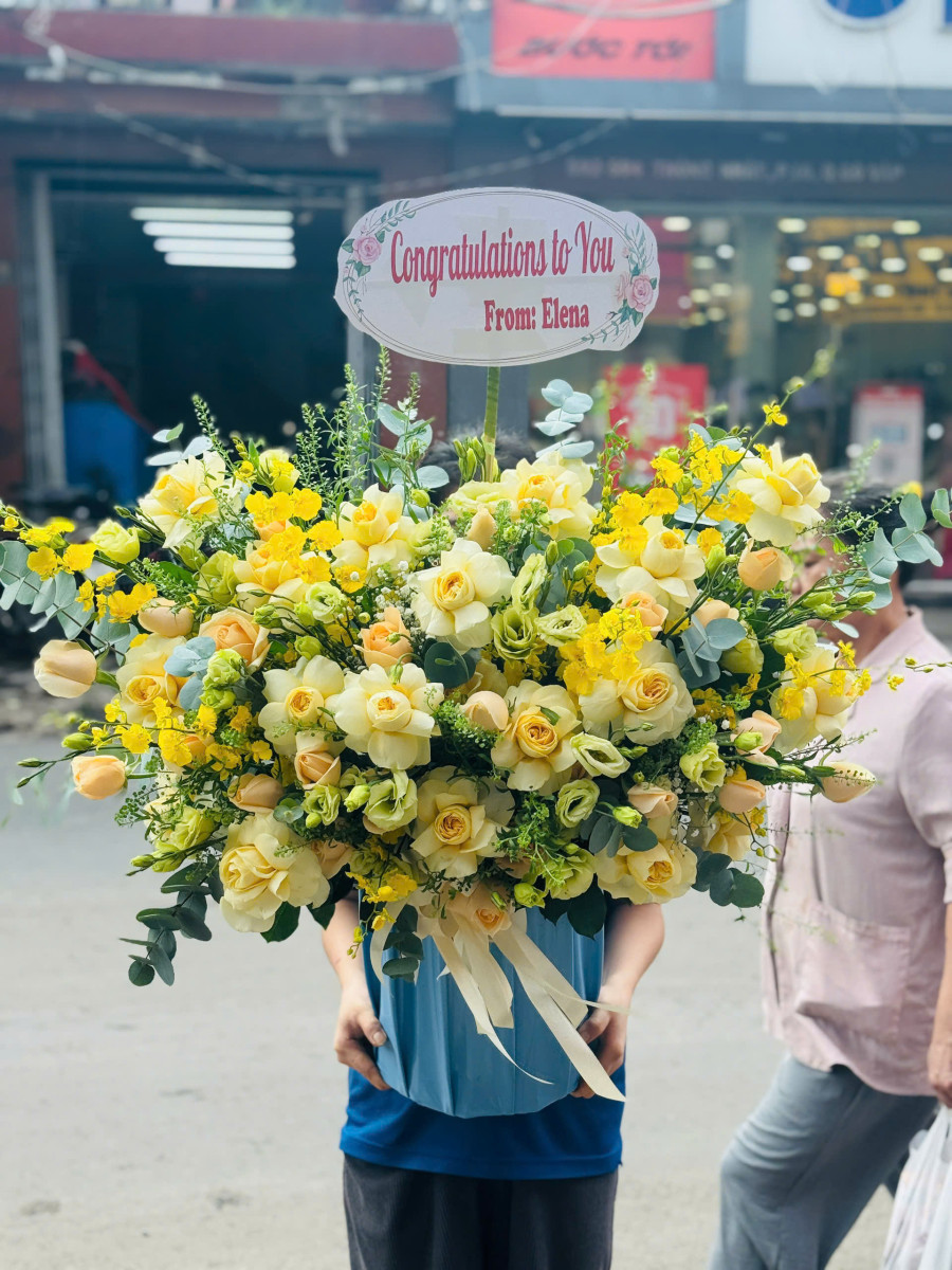 Giỏ hoa 20/10 tặng mẹ