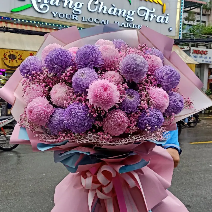 Bó hoa Mẫu Đơn Sặc Sỡ