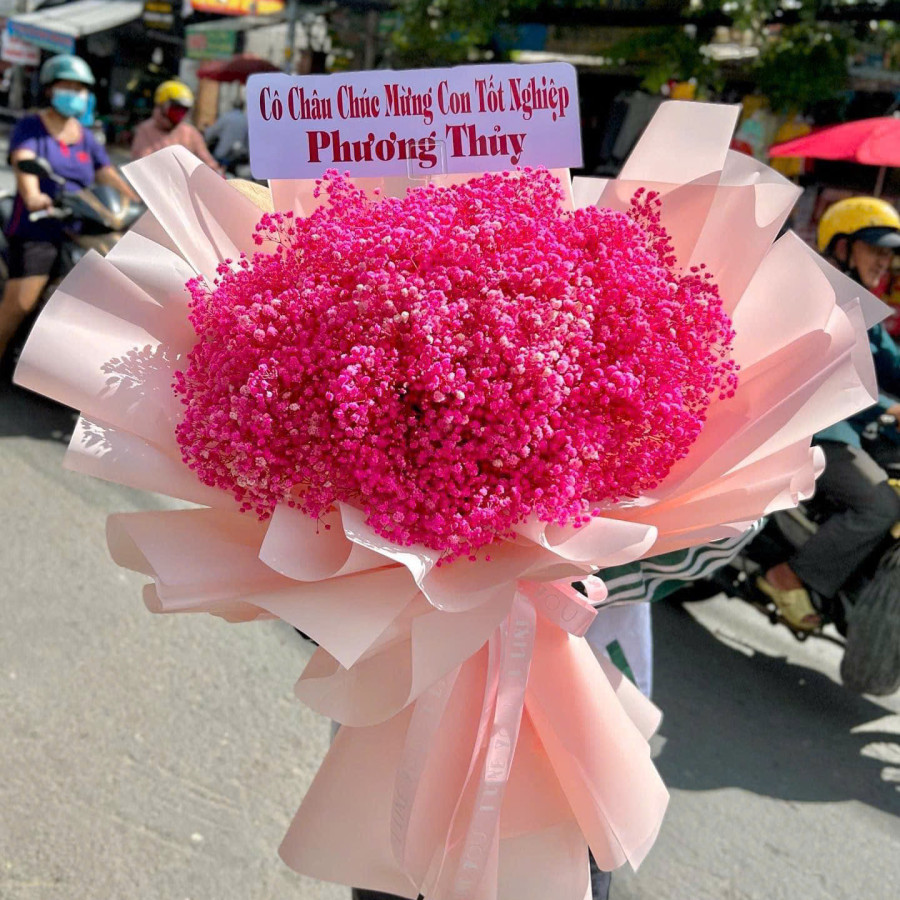 Hoa bó Baby Hồng