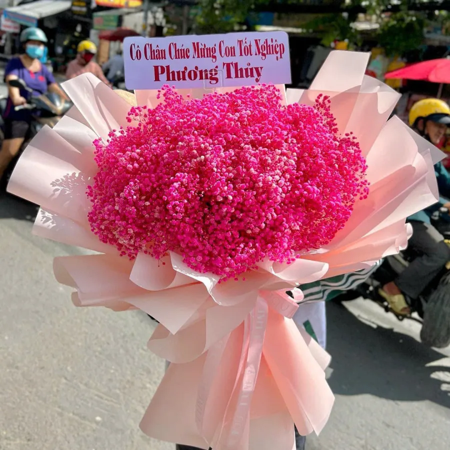 Hoa bó Baby Hồng